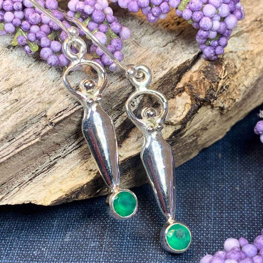 Chalcedony Goddess Earrings - 