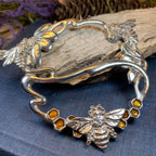 Bee & Honeycomb Scarf Ring - 