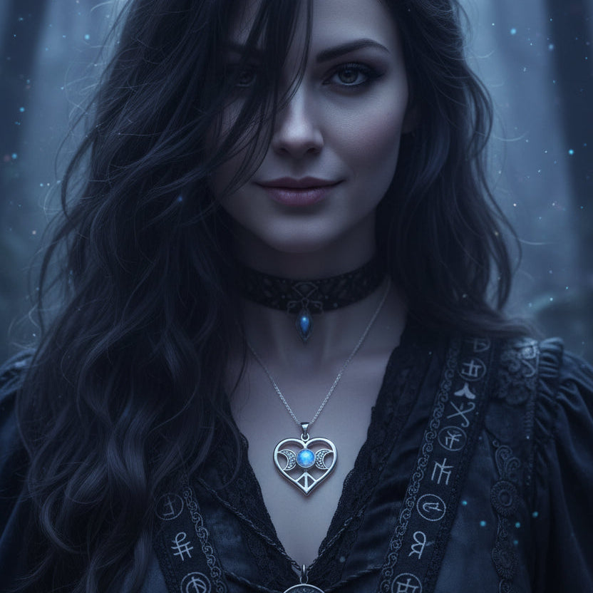 Morgance Triple Moon Love Necklace
