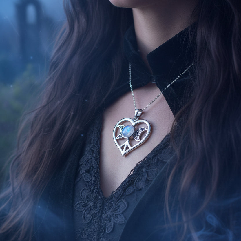 Morgance Triple Moon Love Necklace