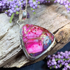 Pink Sunset Copper Turquoise Necklace - 18 / Triangle