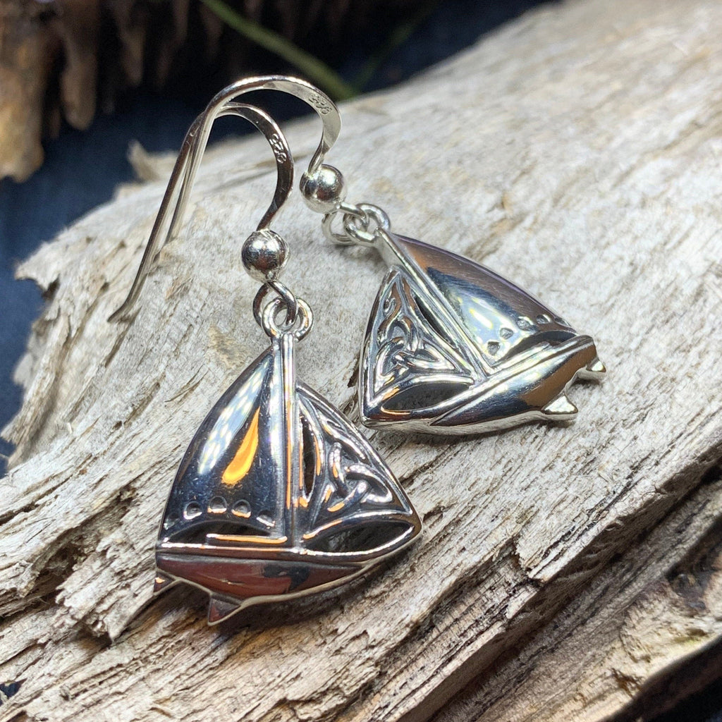 Celtic Sailboat Earrings