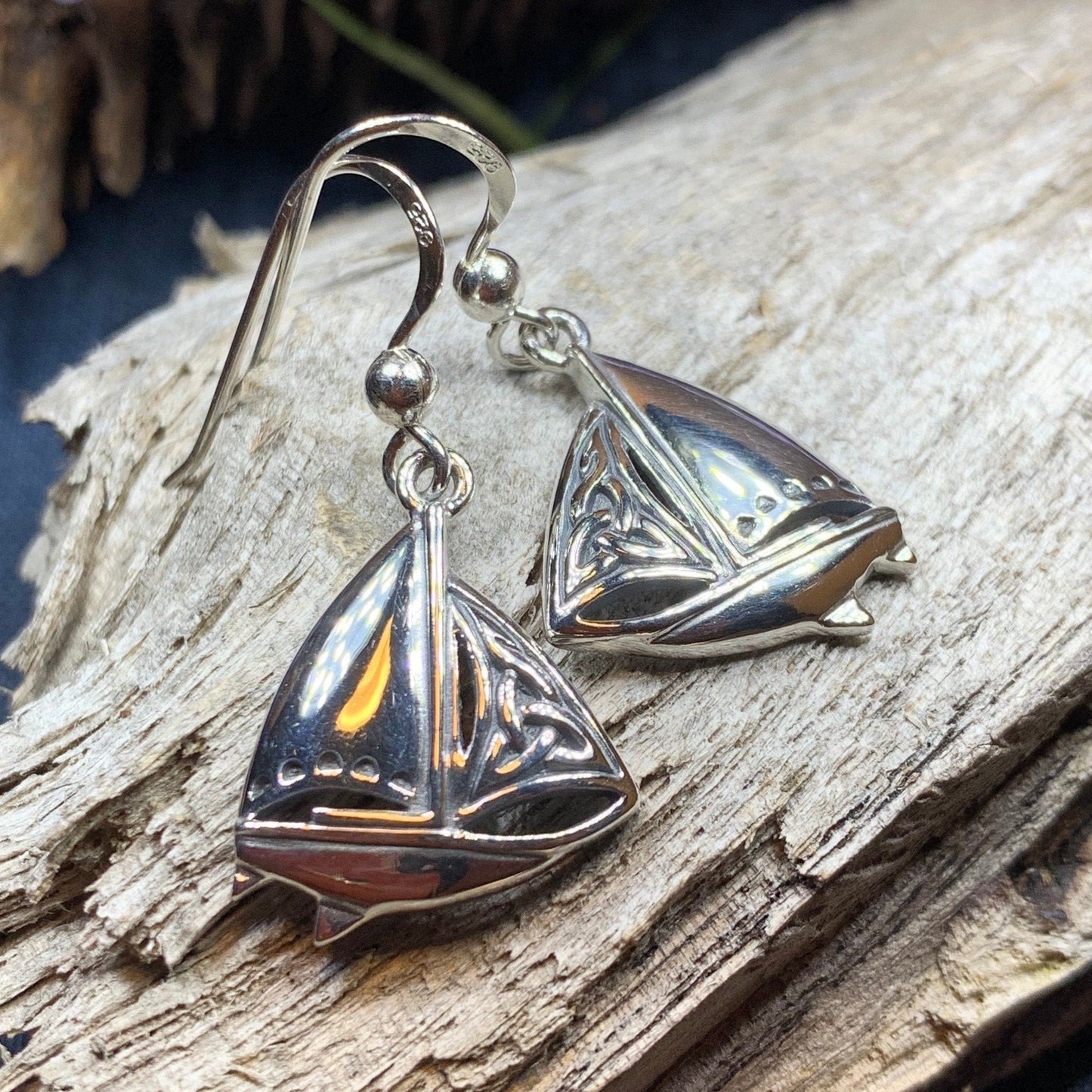 Celtic Sailboat Earrings