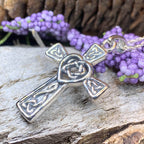 Noble Heart Celtic Cross Necklace - 18