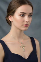 Large Four Corner Knot Celtic Cross Necklace