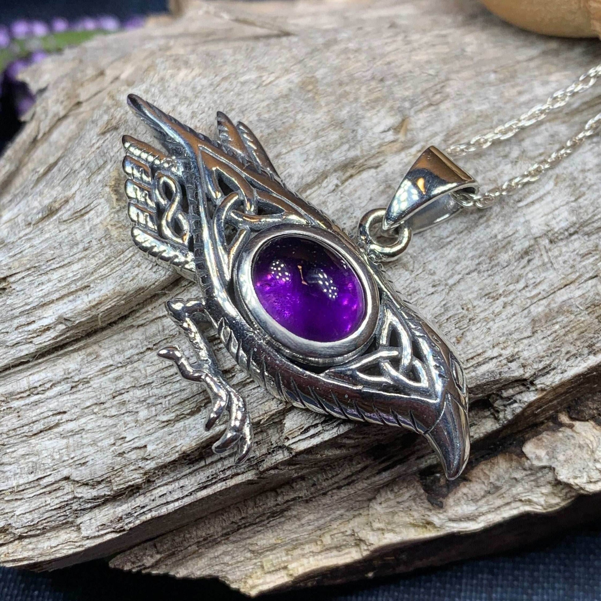 Nightdreamer Raven Necklace - 18 / Amethyst