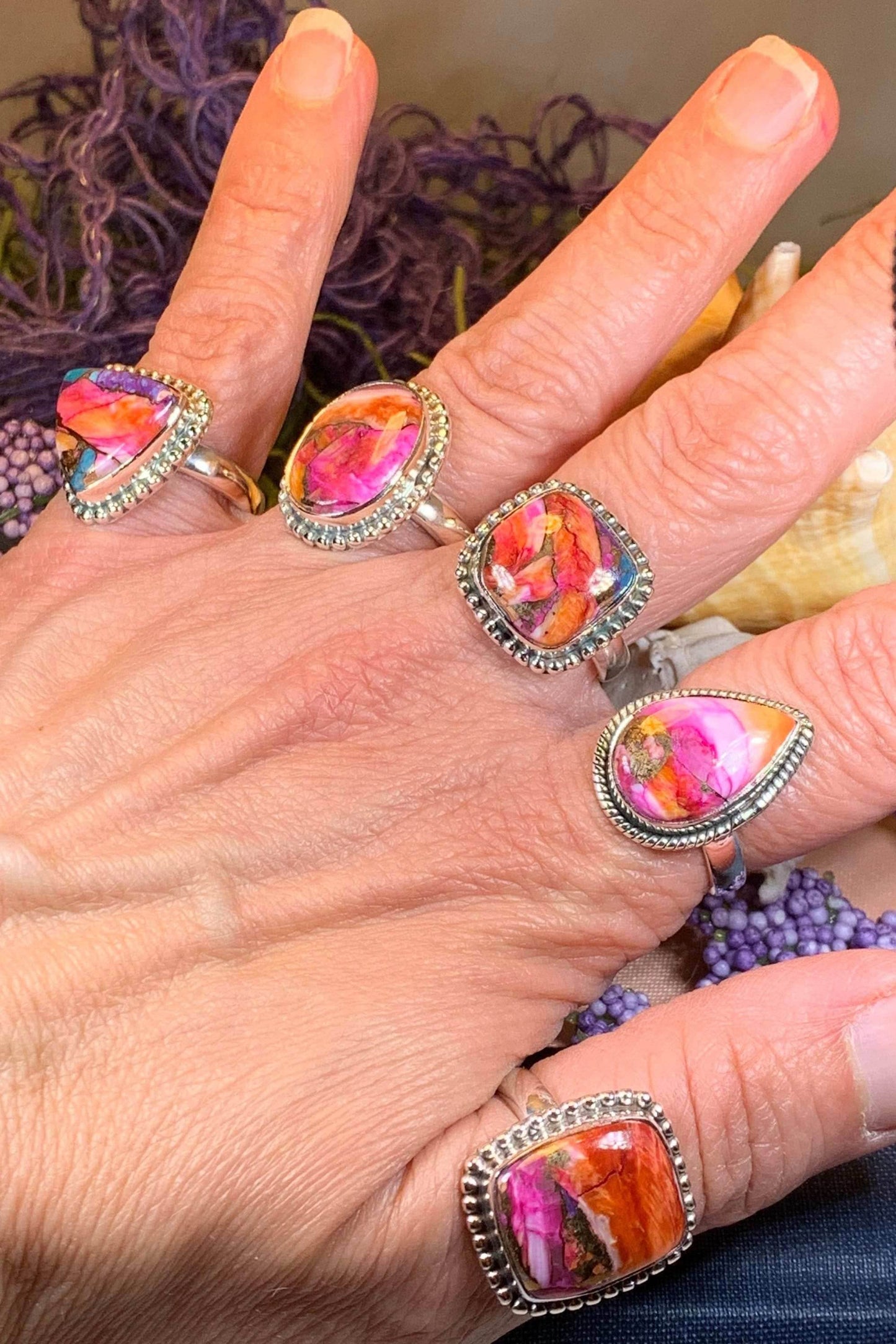 Irish Sunrise Ring - 7 / Square