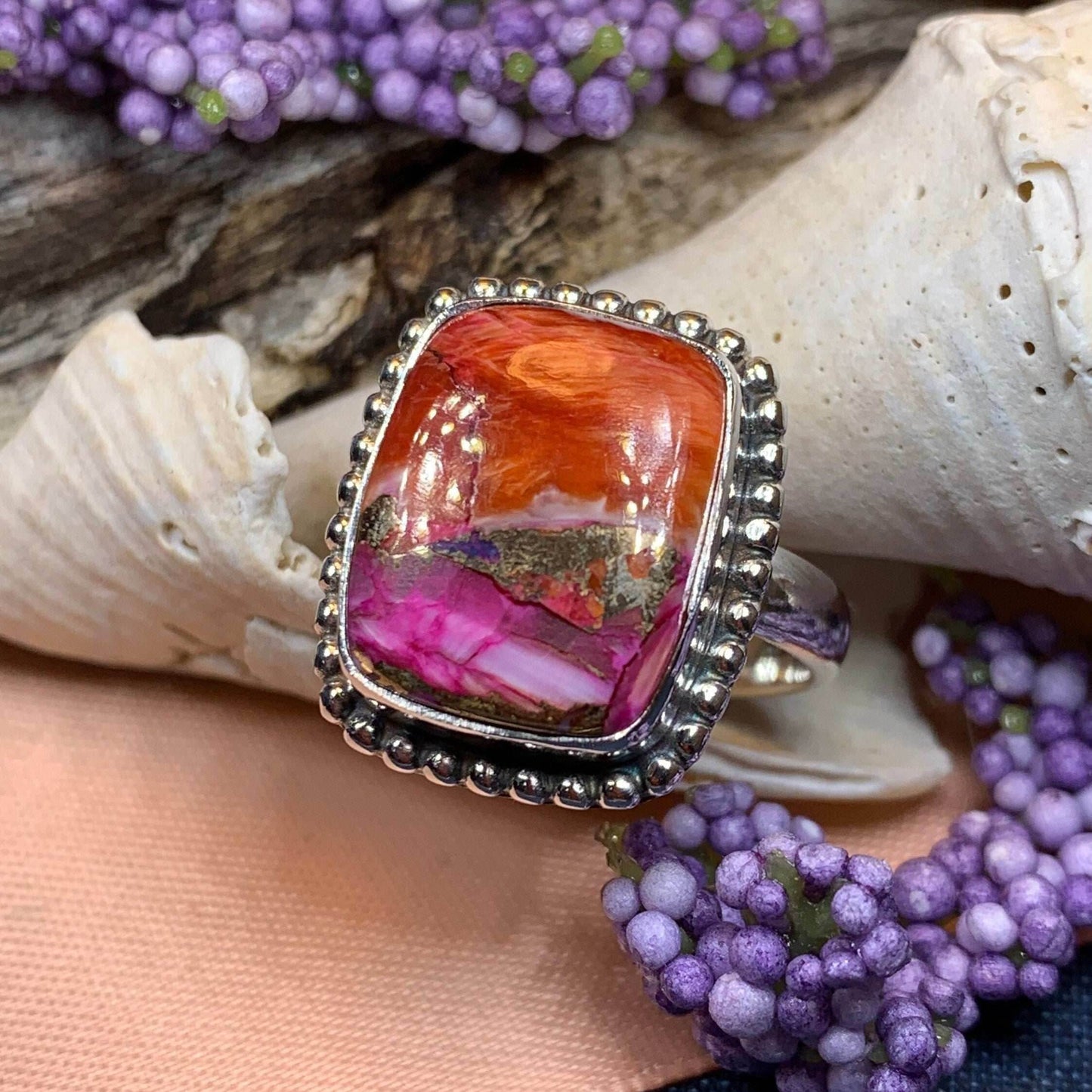 Irish Sunrise Ring - 7 / Square