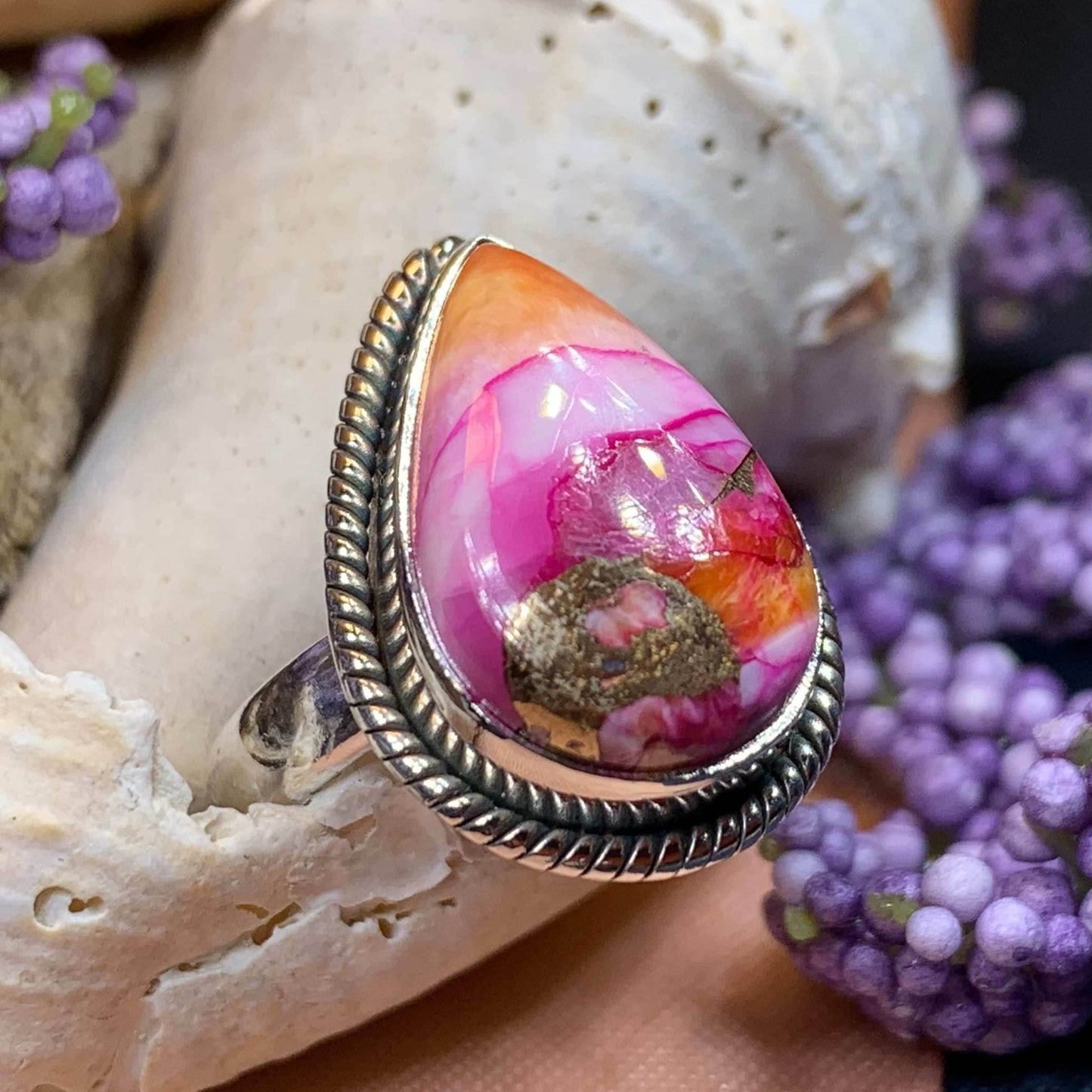 Irish Sunrise Ring - 7 / Square