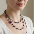 Purple Magic Long Beaded Necklace