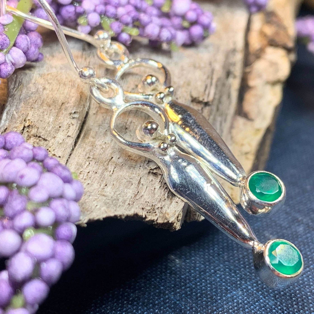 Chalcedony Goddess Earrings - 