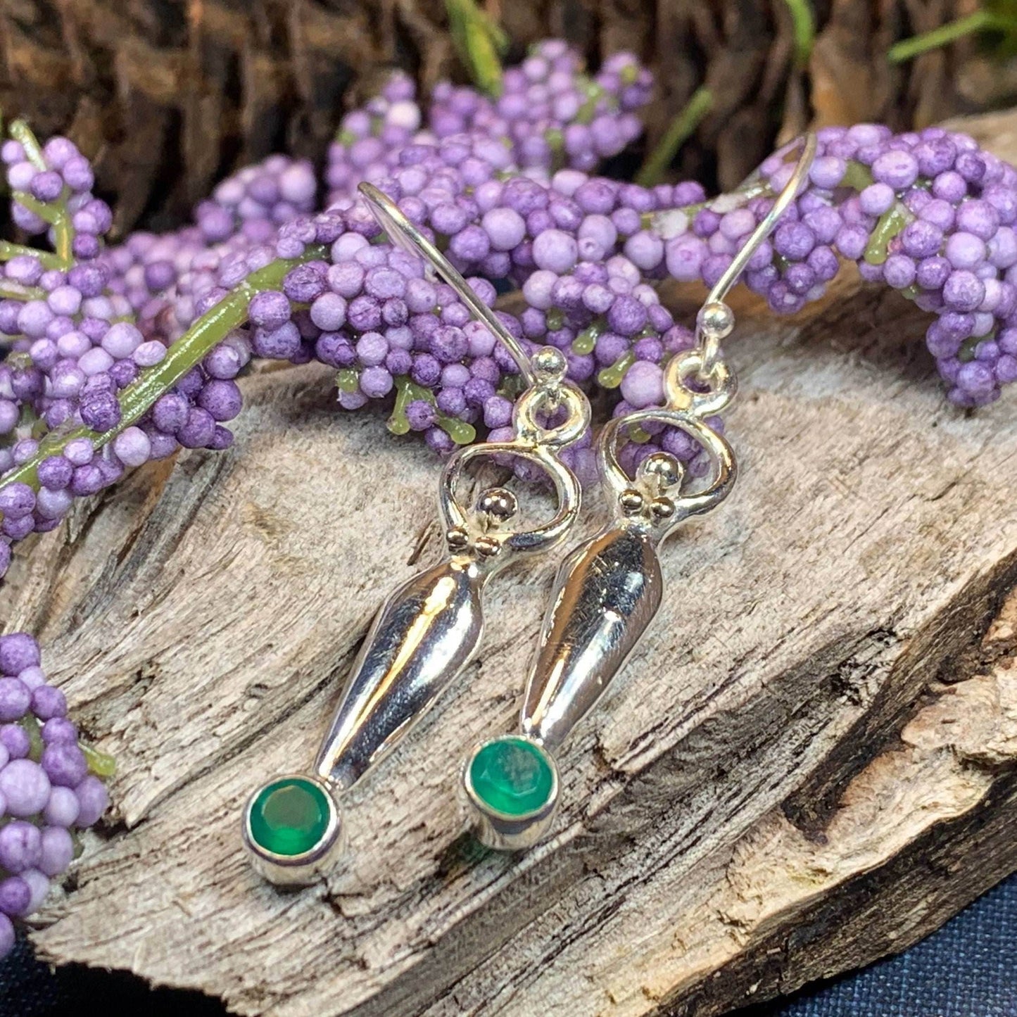 Chalcedony Goddess Earrings - 