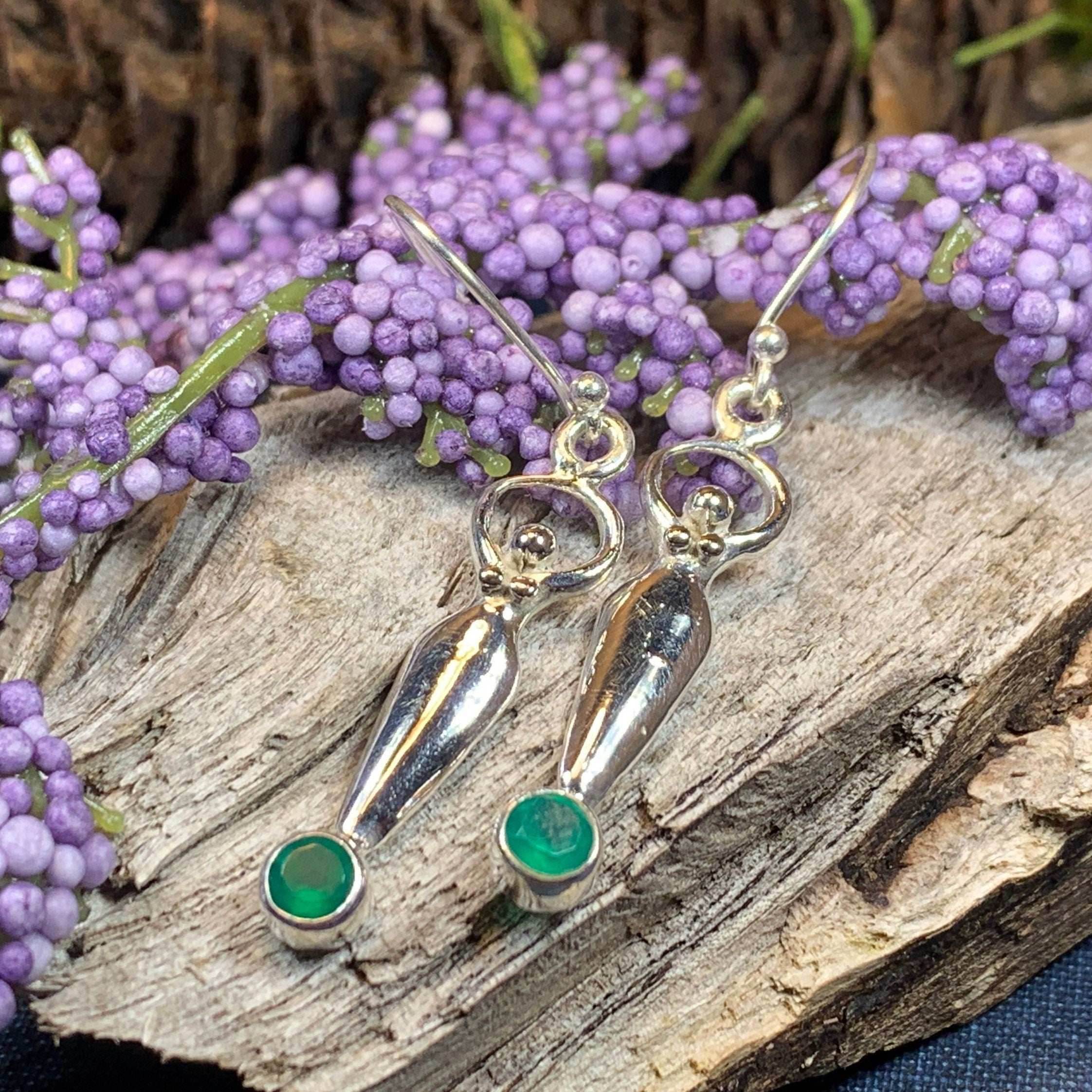 Chalcedony Goddess Earrings - 