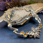 Bee & Honeycomb Scarf Ring - 