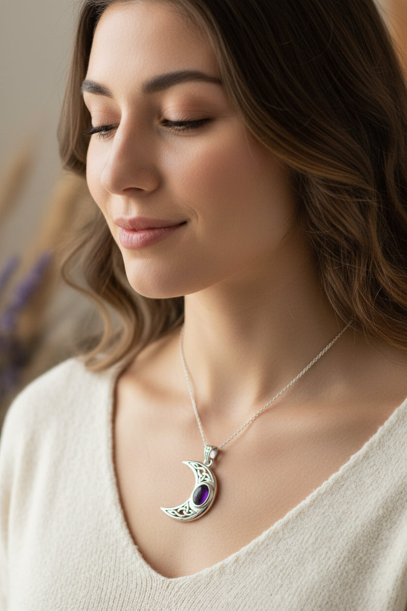 Arlynn Celtic Moon Necklace