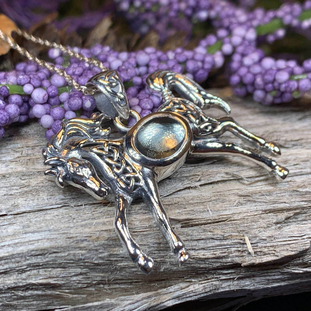Finbar Horse Necklace - 18 / Amethyst