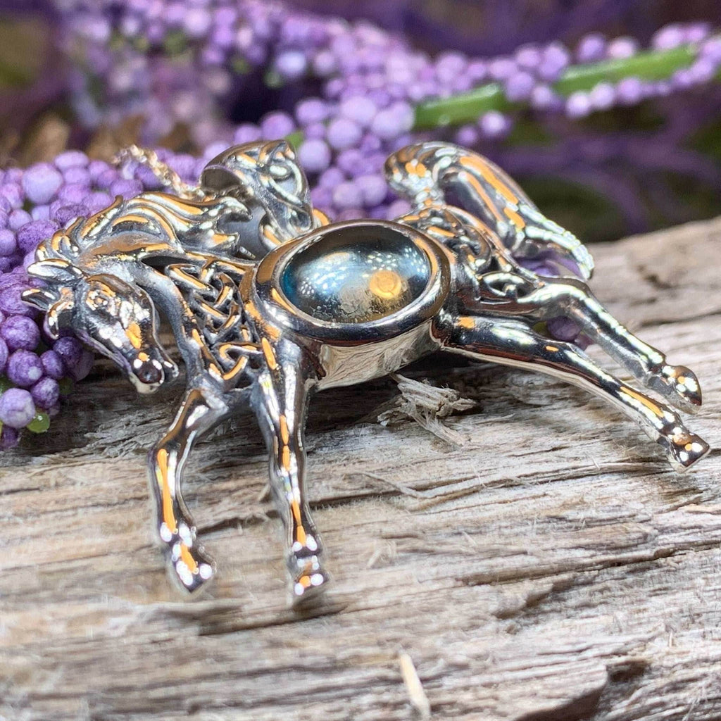 Finbar Horse Necklace - 18 / Topaz