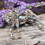 Finbar Horse Necklace - 18 / Topaz