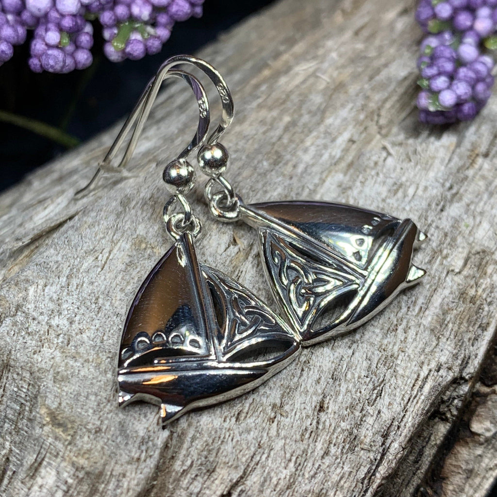Celtic Sailboat Earrings
