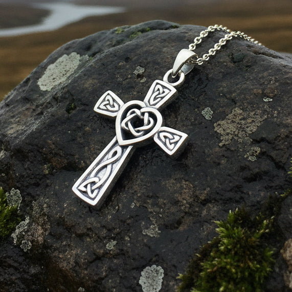 Noble Heart Celtic Cross Necklace