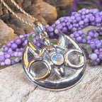 Keilia Triple Moon Goddess Necklace - 18