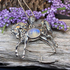 Finbar Horse Necklace - 18 / Amethyst