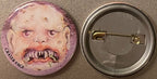 Vintage 1980s Crater Face Gross-Out Monster Pin 📌 Cratered Grimace Pinback Button, Weird Retro Collectible