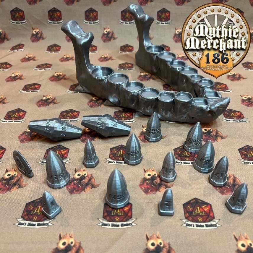 Dragon tooth Dice set - Bone / D2