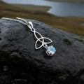 Moonstone Trinity Knot Necklace