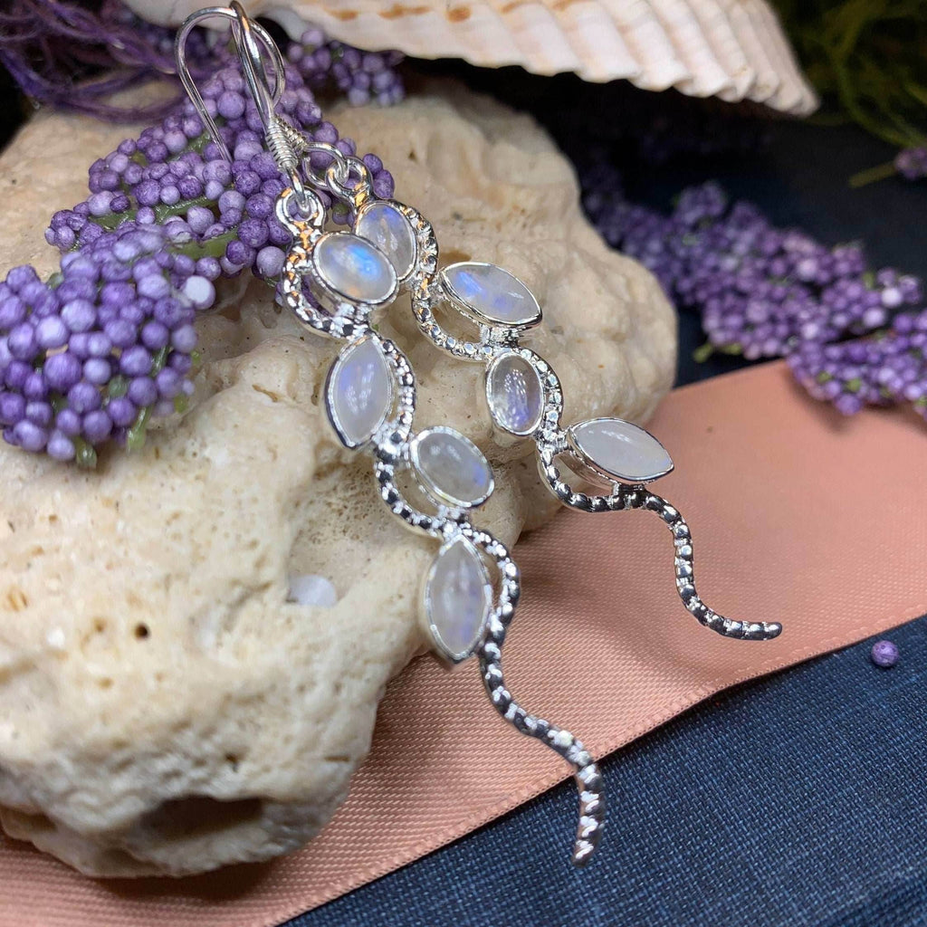 Milky Way Moonstone Earrings - 