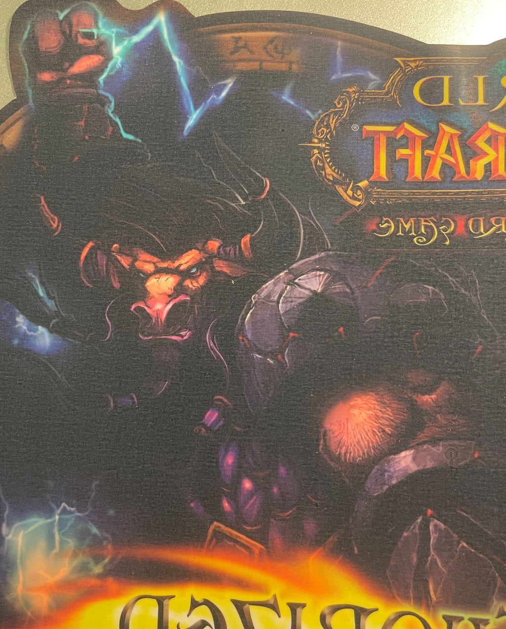 Retro 2006 World of Warcraft TCG Store Window Cling 🎮 GameStop Retailer Display, Blizzard Upper Deck