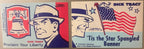 Vintage 1975 Bicentennial Dick Tracy Patriotic Stickers 🕵️ Chester Gould Liberty Bell Flag Chicago Tribune New York News Syndicate Set of 2