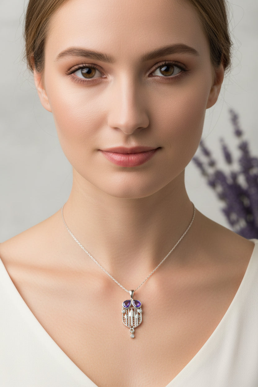 Cairn Tassel Mackintosh Amethyst Necklace