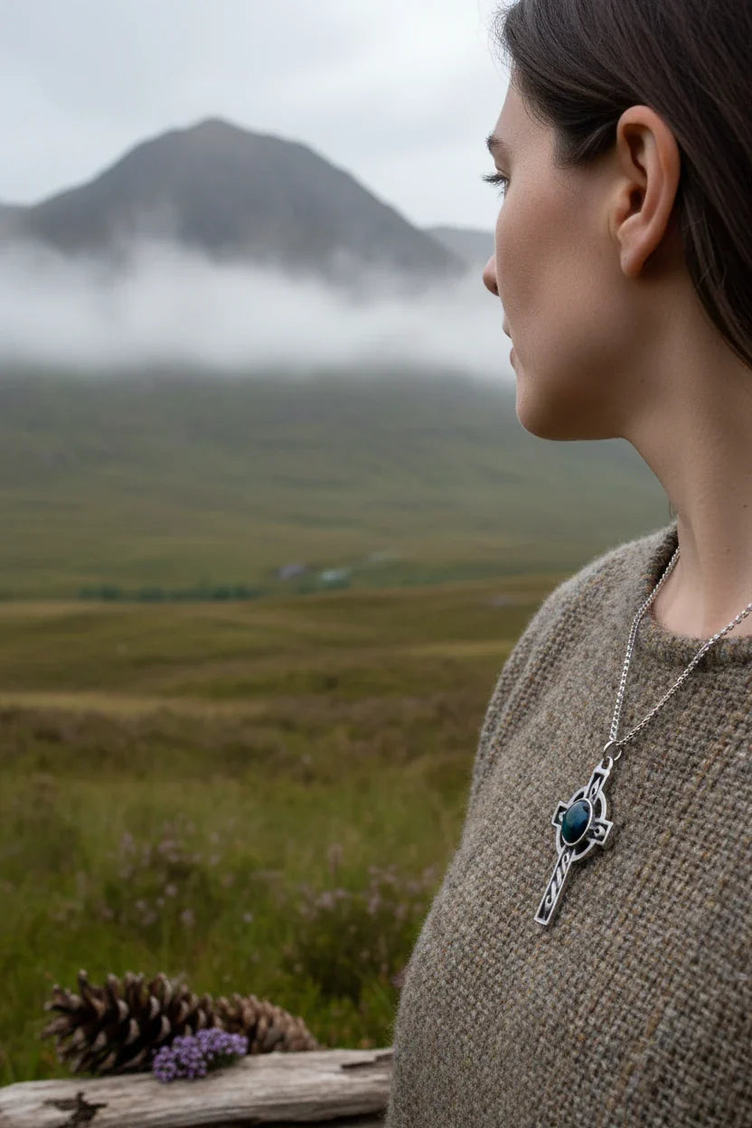 Heathergems Celtic Cross Necklace