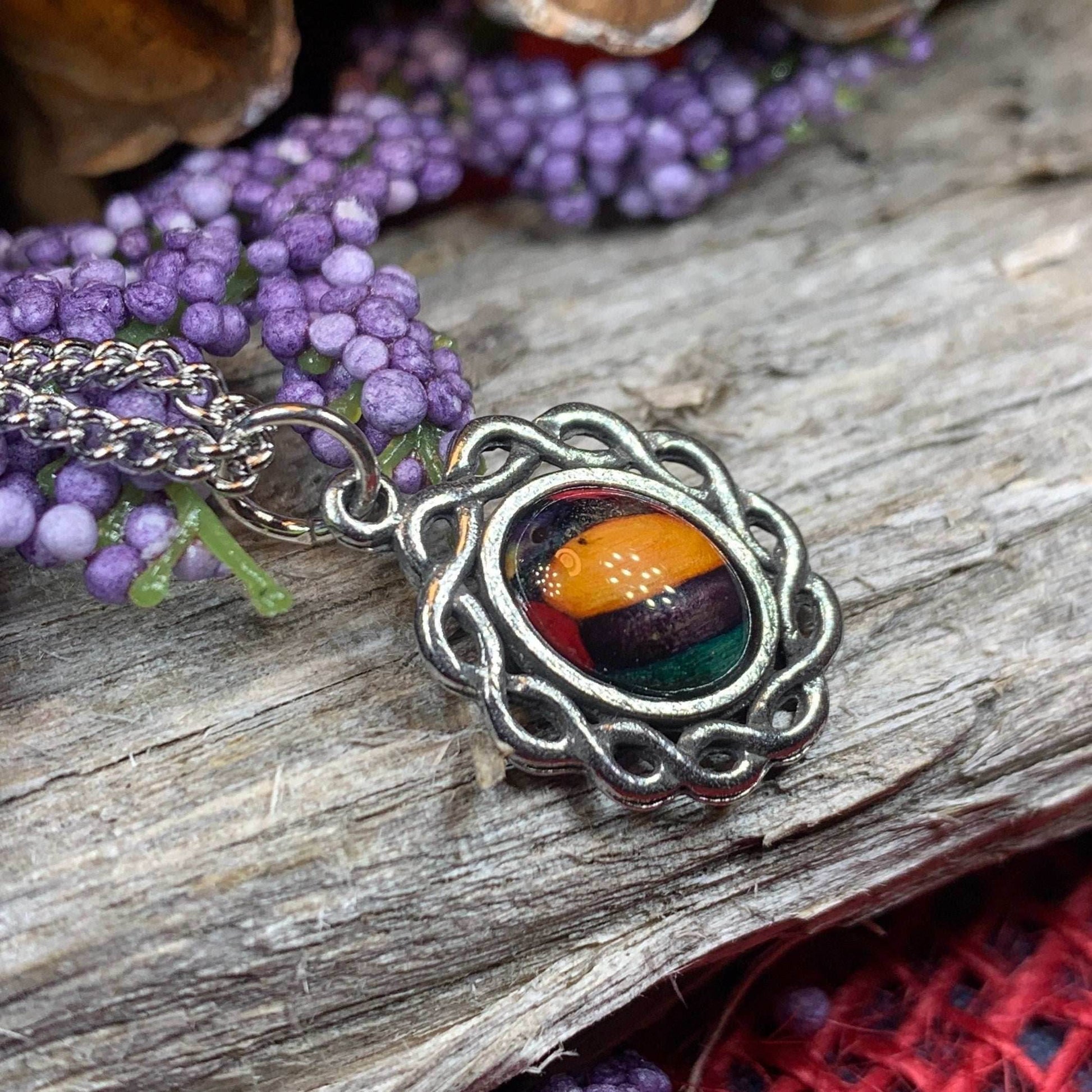 Margie Celtic Heathergems Necklace - Green