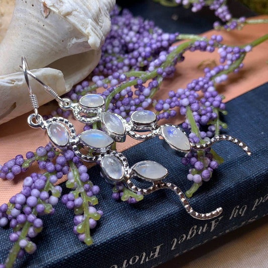 Milky Way Moonstone Earrings - 
