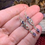 Holyrood Celtic Knot Earrings - Garnet