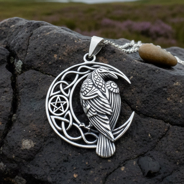 Nightwatcher Celtic Raven Necklace