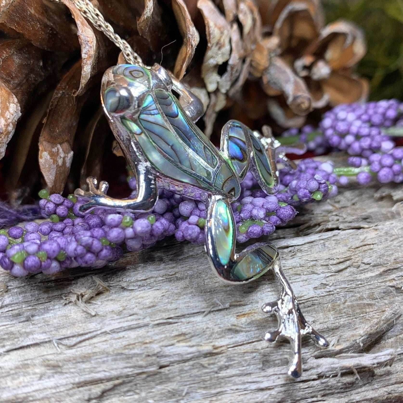 Abalone Frog Necklace - 18