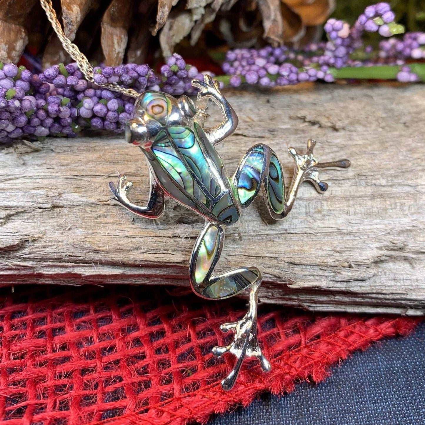 Abalone Frog Necklace - 18