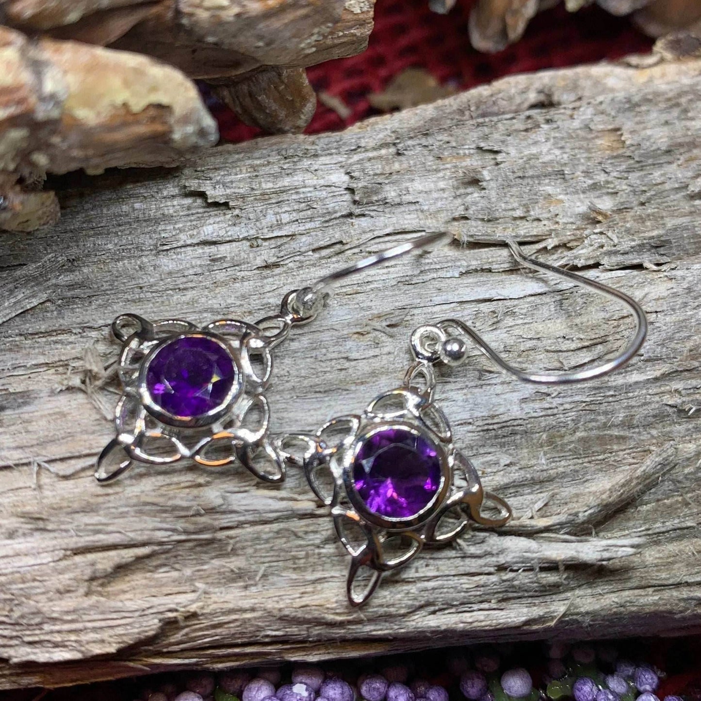 Annalise Gemstone Trinity Knot Earrings - Peridot