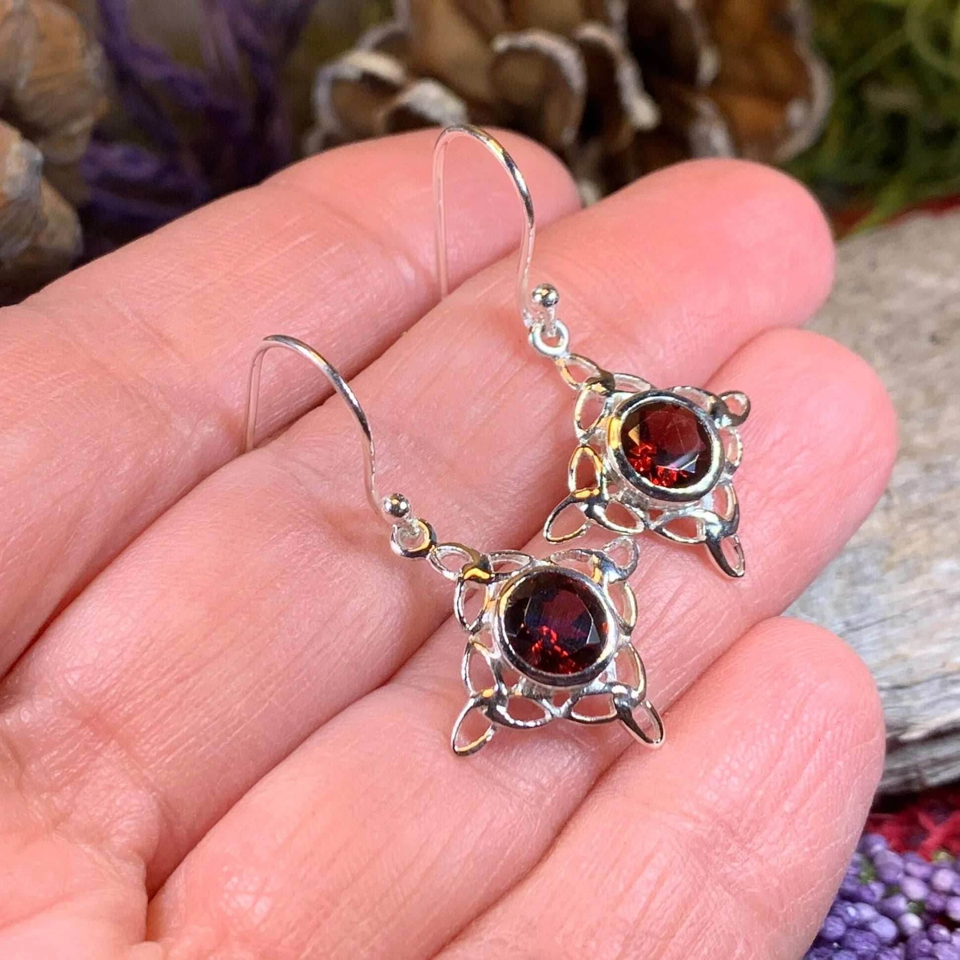 Annalise Gemstone Trinity Knot Earrings - Peridot