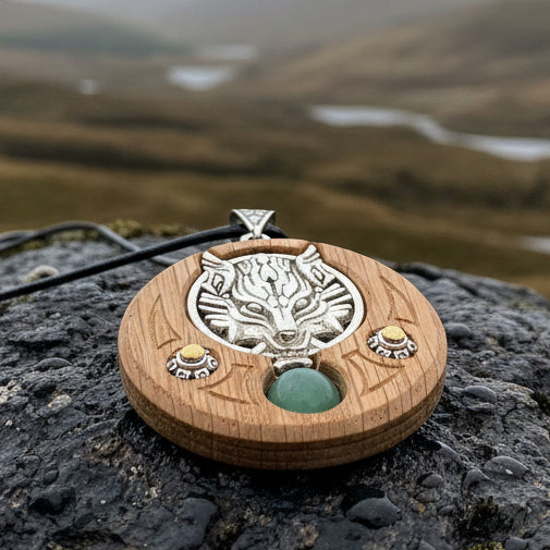 Iroko Forest Wolf Necklace
