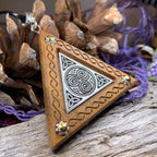 Black Walnut Triple Spiral Necklace - 