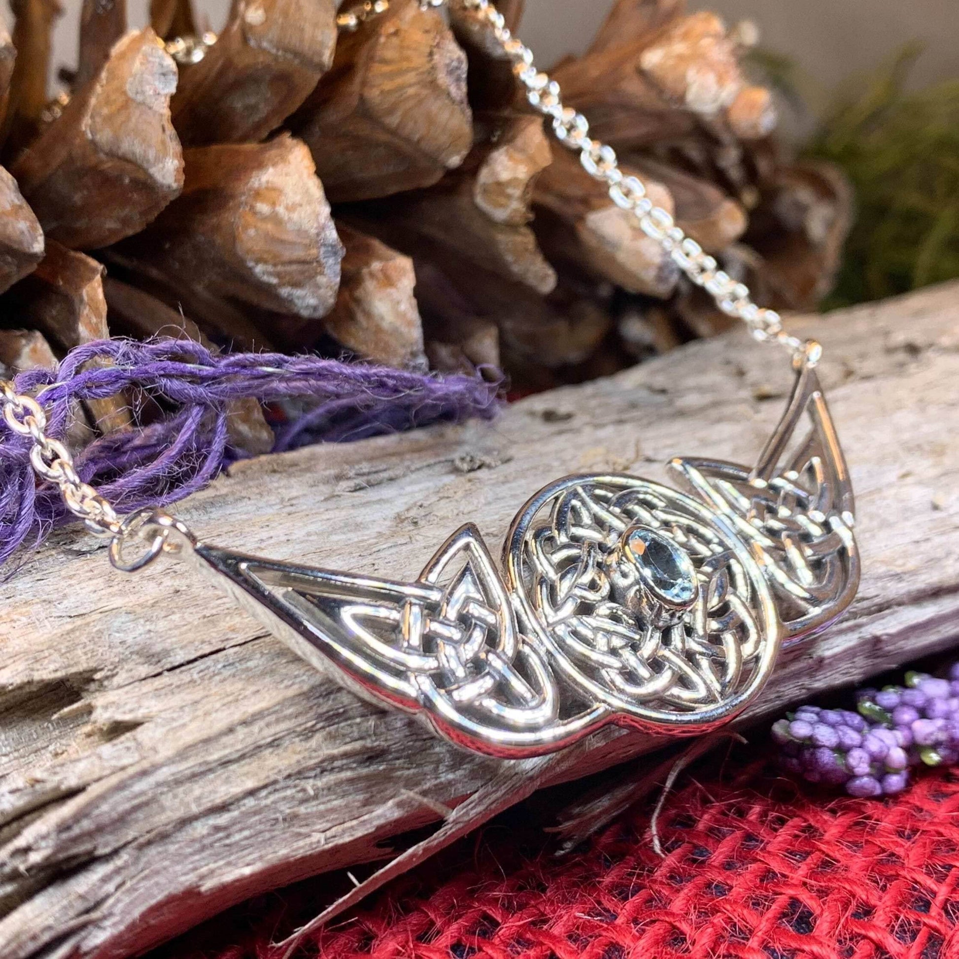 Glorious Celtic Wheel of Life Necklace - Amethyst