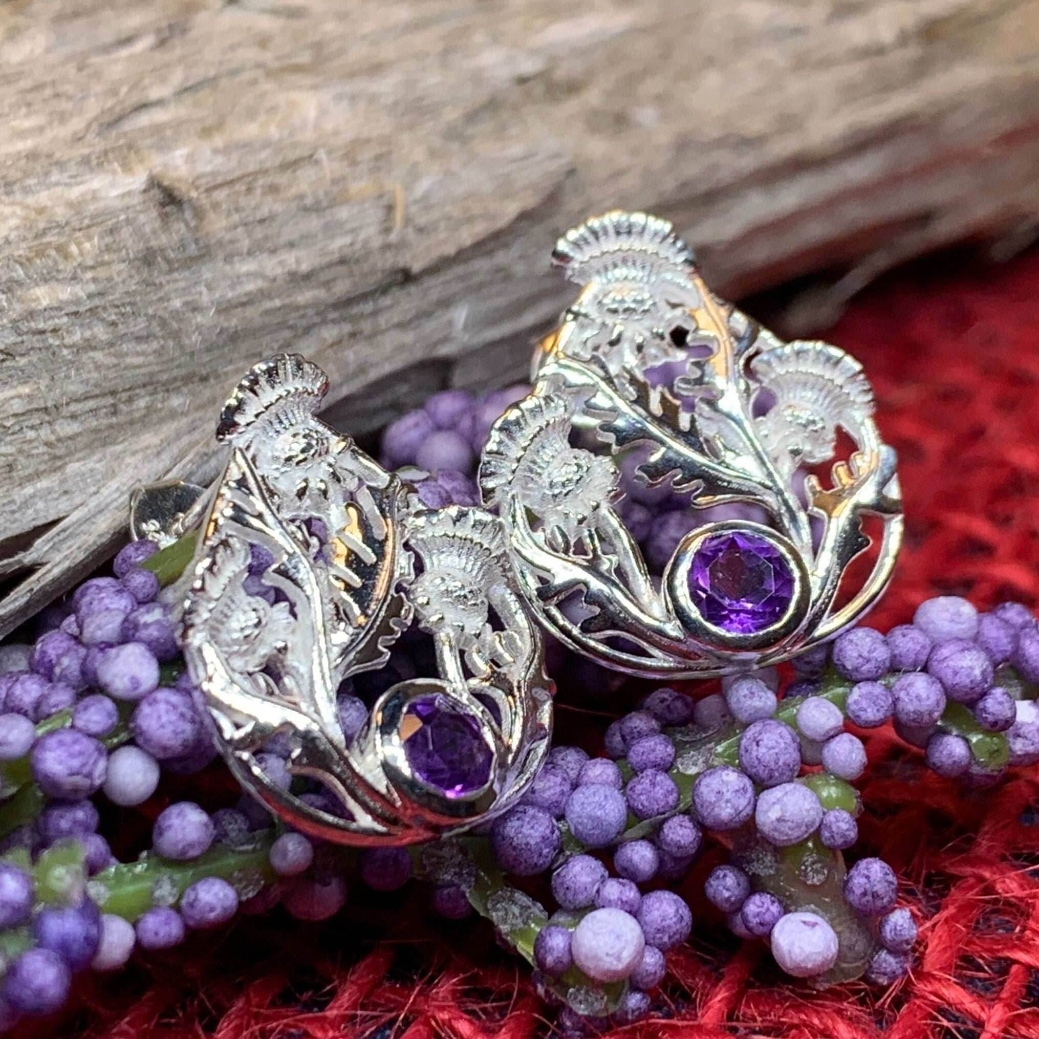 Cairn Baird Scottish Thistle Post Earrings - 