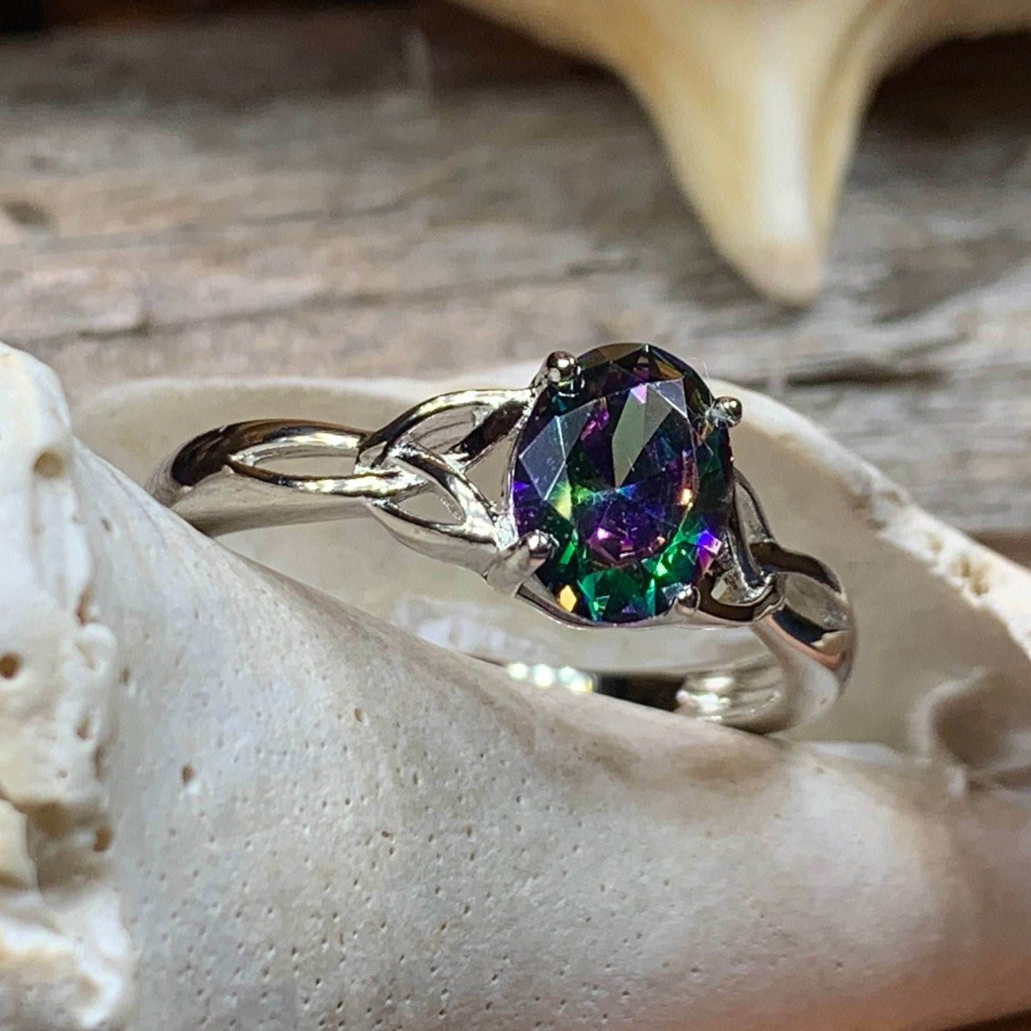 Scottish Twilight Celtic Ring - 5 / Silver