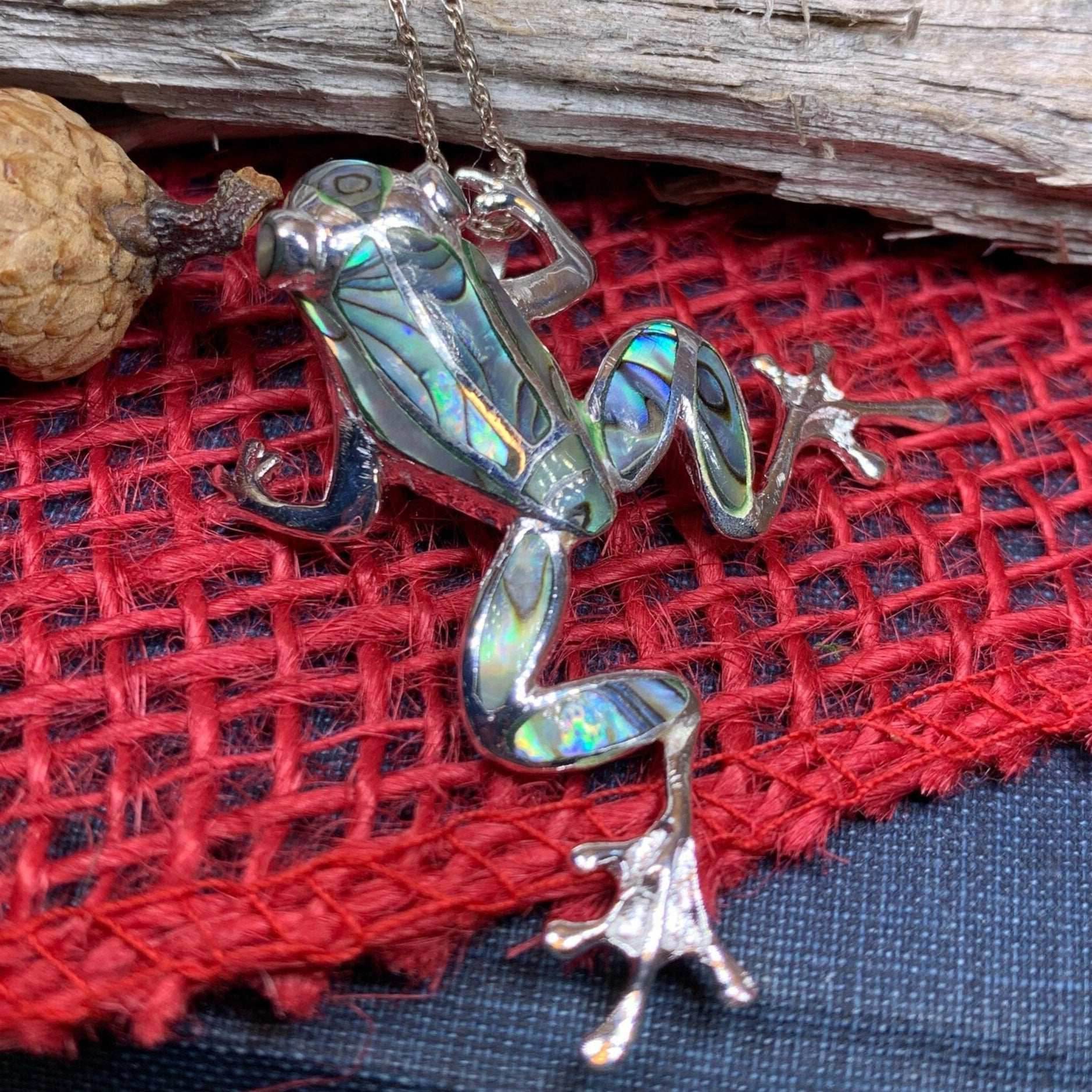 Abalone Frog Necklace - 18