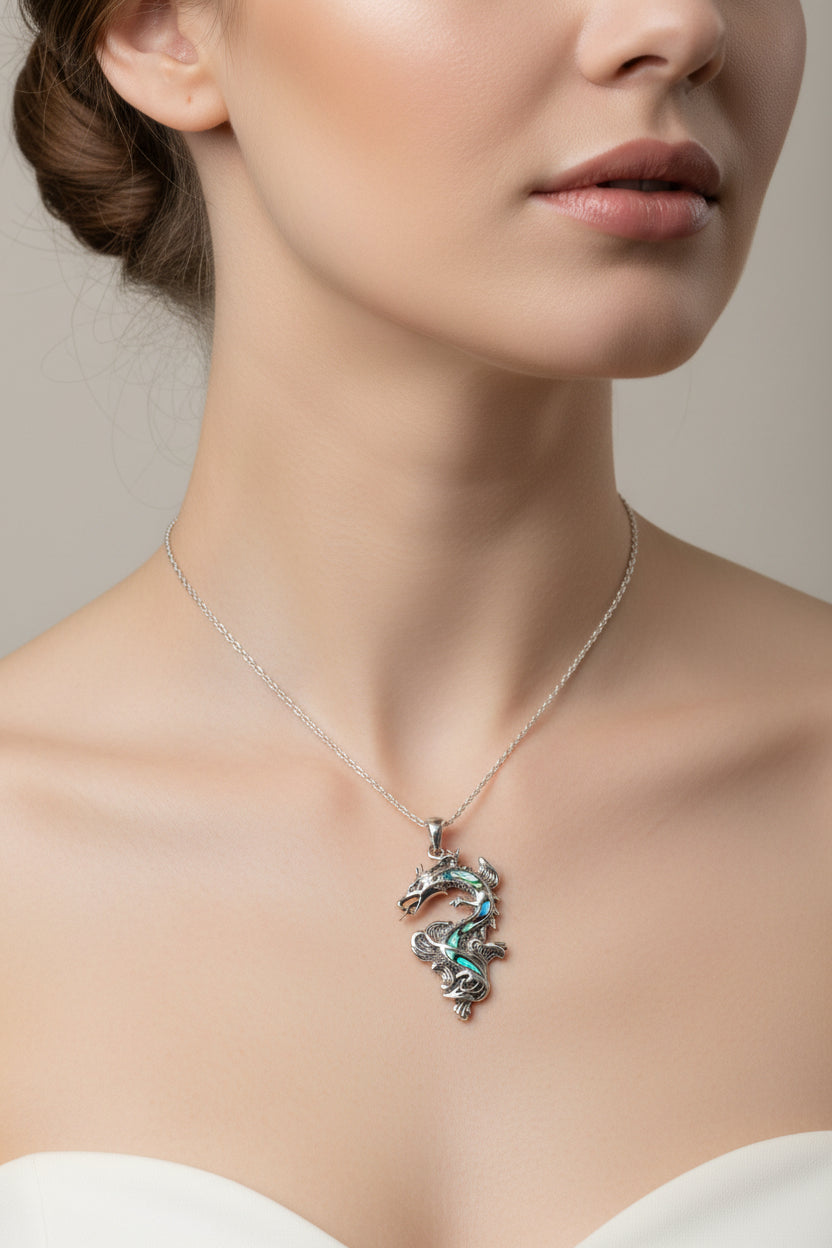 Bluefire Dragon Necklace