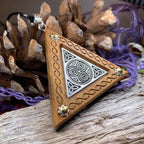 Black Walnut Triple Spiral Necklace - 